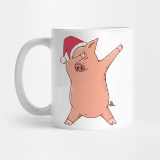 Dabbing Christmas Pig Mug